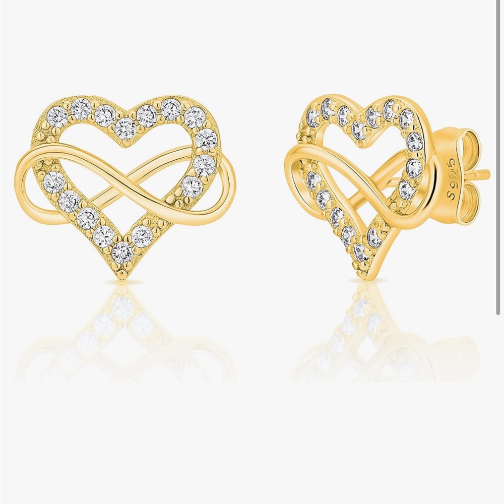 Gold & silver stud earrings